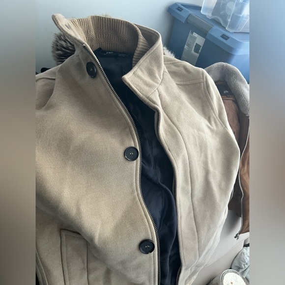 Mens zara pea coat knee length , small - Picture 1 of 2